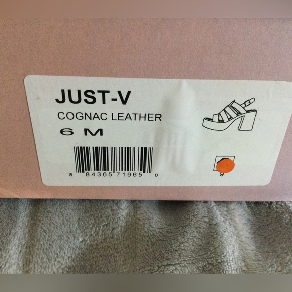 Lisa Vicky Just Strappy Platform Cognac Sandals Size 6 M - Picture 12 of 12